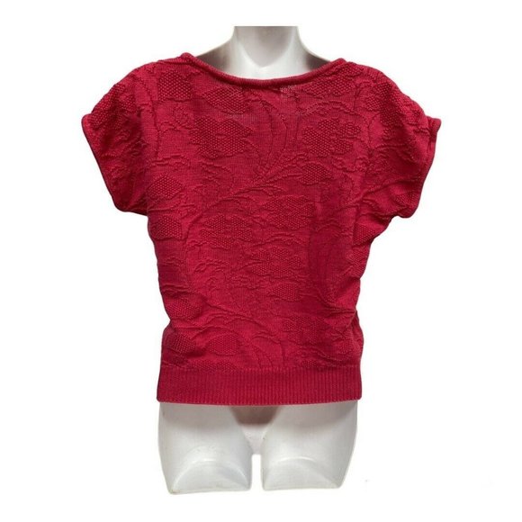 Vintage Gerard Works Womens Medium Pink Acrylic Sleeveless Sweater Knit Argyle - Picture 3 of 3